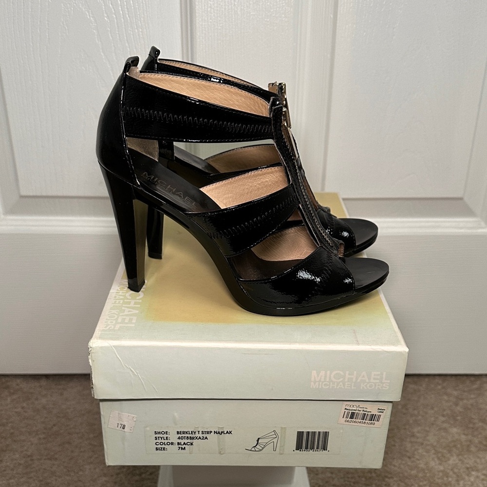 Michael Kors Black Strappy Heels